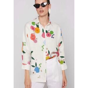 Vilagallo Louisa Pure Linen Blouse Sz. 36 (US S 4-6)